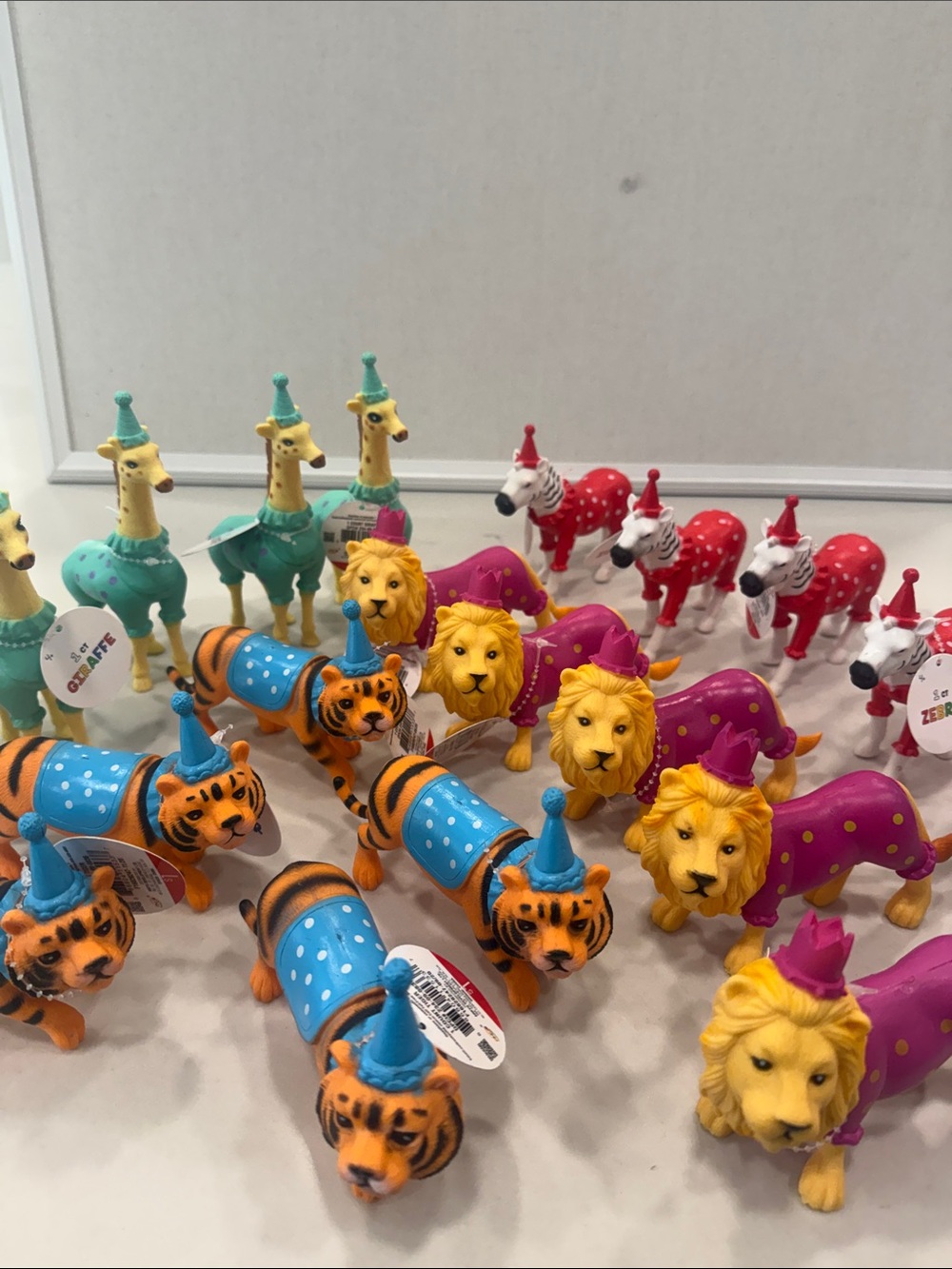 Colorful Party Circus Animal Figurine Set for Kids - Mixed Colors